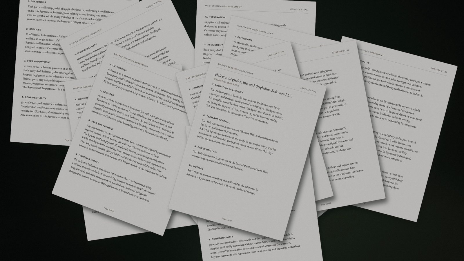 Pile of scattered contracts, the opening of the Ivo concept spot